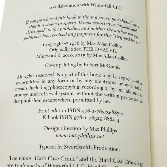 Quarry's Deal Paperback Max Allan Collins Hard Case Romance Crime Novel Hitman - Picture 5 of 6